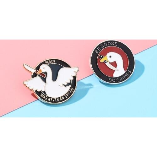 Cute Cartoon Untitled Goose Game Brooch Metal Alloy Enamel Pins Fashion Jewelry Lapel Pins Badges Accessories Gift for Friends