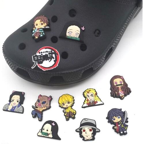 1PCS Cute cartoon anime shoe Charms Jibz for croc and Pins Decorations for men and women