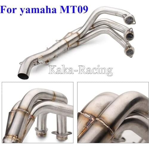 Motorcycle Exhaust Modified Slip On Front Contact Middle Link Pipe For Yamaha MT-09 FZ-09 MT09 FZ09 2014 2015 2016 2017 2018