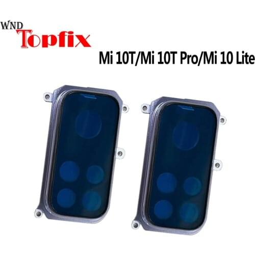 New Back Rear Camera Lens Glass With Frame For Xiaomi Mi 10T Pro Rear Camera Lens Glass Mi 10T Lite Lens With Frame