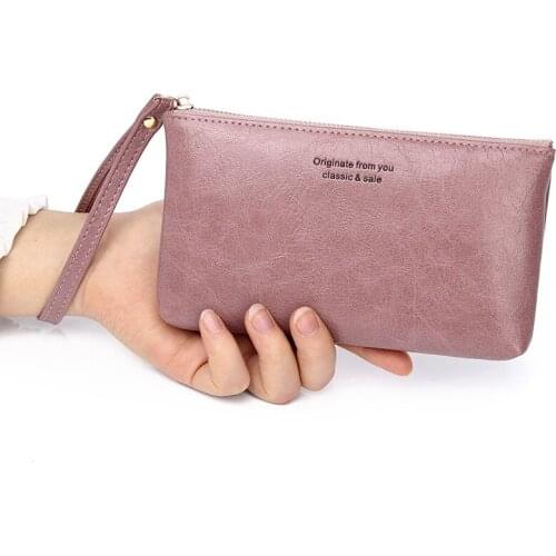 Women New Mobile Phone Bag Wallet Lady Long Clutch Zipper Coin Purse Bag Large Capacity Wrist Bag Wallet Women