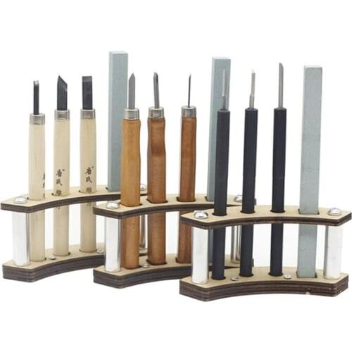 Wood Carving Knife Chisel Tools Set Woodworking Tools Kit with Storage Rack and Whetstone For Softwood