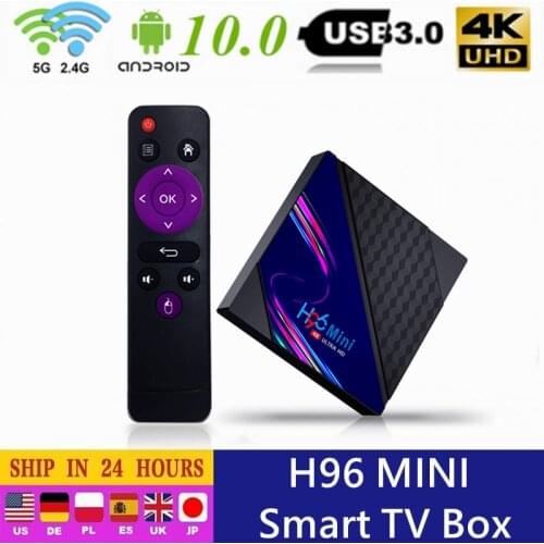 Android 10.0 Smart TV Box 1080P 4K 3D Media Player Set Top Box 2.4G Wifi Android TV BOX H96 Mini V8 RK3328 2GB 16GB