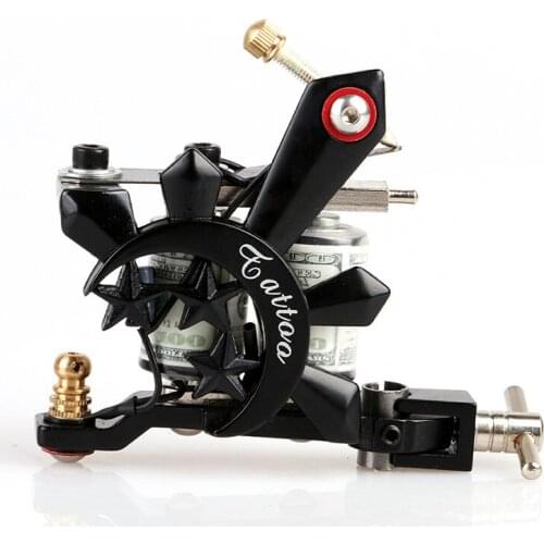 Pro Newest Tatoo Machine US Dollar Design 10 Wrap Coil Tattoo Gun Handmade Cast Iron Tattoo Machine Liner and Shader TM-779