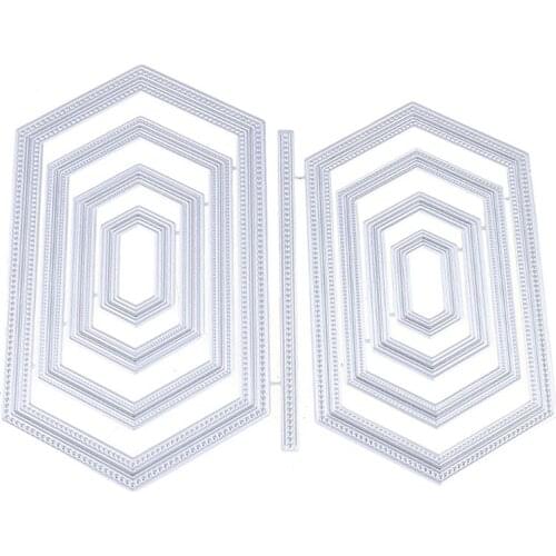 Hexagon Metal Cutting Dies DIY Scrapbooking Paper Stamping Die Decor T3LE