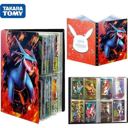 TAKARA TOMY 240PCS Pokemon Cards Album Book Cartoon Game Card EX GX Capacity Folder Anime Salamence Collectors Folder Toys Kids