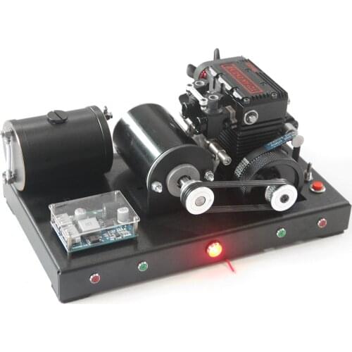 TOYAN FS-L200 Inline Two-Cylinder 4-Stroke Nitro Engine 12V Micro Illuminated Generator Model For Children Educational Toys Gift