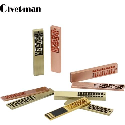 USB Flash Drive Metal Nostalgic Window Grille Usb 2.0 Flash Memory Pendrive 8GB 16GB 32GB 64GB 128GB 256GB Thumb Drive USB Stick