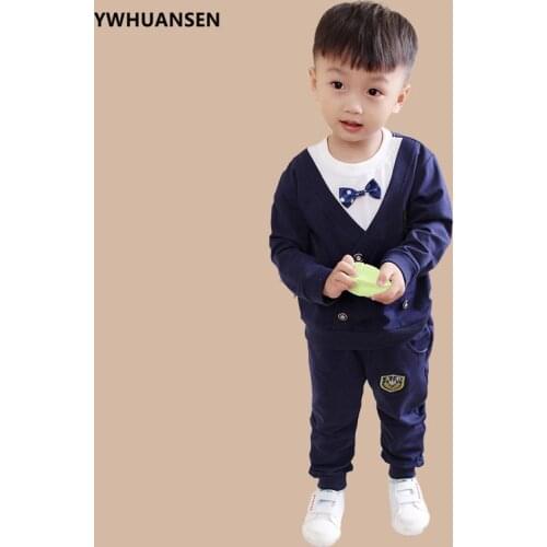 YWHUANSEN 2pcs/set Toddler Top+Pant Kids Clothes Spring Autumn Suit Long Sleeve Clothes Sets Boys Outfits Suits Children Costume