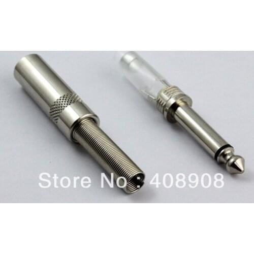 10 pcs 1/4 inch MONO TS Metal Plug 1/4 inch Jacks