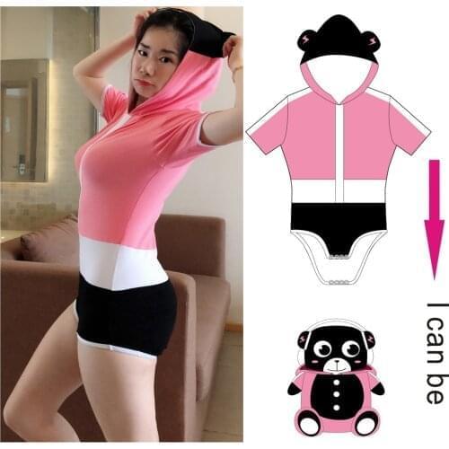 Abdl adult baby one-piece embroidered eyes plus size pajamas role-playing clothes ddlg toy one-piece daddy girl little space 3XL