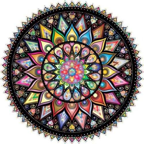 Diamond Painting Full Square/Round Drill Fractal Mandala 5D Daimond Painting Embroidery Cross Stitch Mosaic Crystal