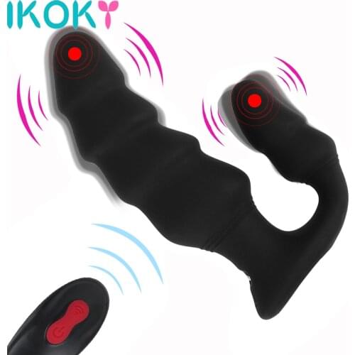 Male Wireless Remote Vibrator Prostate Massager Anal Plug For Men Butte Plug Vibrating Male Masturbator Adult Sex Toys