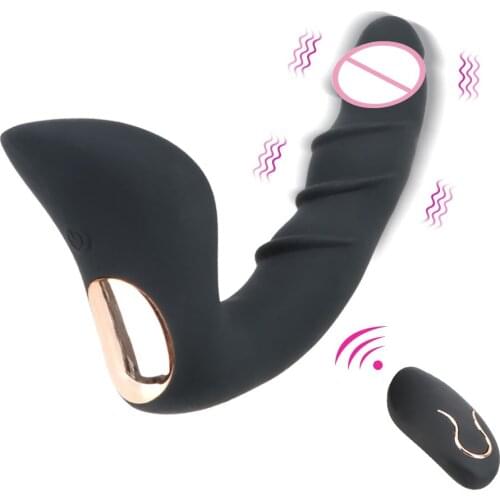 Wireless Remote Control Anal Dildo Vibrators 10 Frequency Prostate Massager Adult Erotic Toys Sex Toy for Men Anal Plug