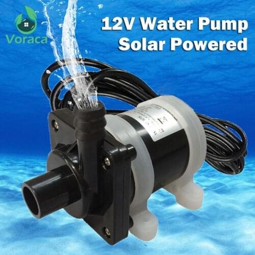 DC 12V 700L/H Brushless Solar Powered Water Pumps Silent Submersible Motor for Fish Tank Water Supply