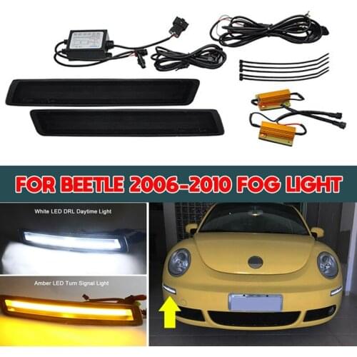 Front Bumper DRL Daytime Running Light with LED Turn Signal Light for Beetle 2006 2007 2008 2009 2010