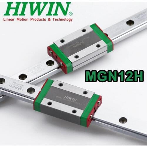 1pc Original Hiwin guía lineal MGN12 150, 200, 250, 300, 330, 350, 400, 450, 500, 550 mm MGNR12 carril + 1pc MGN12H Carro de blo