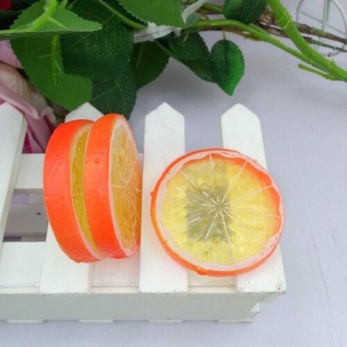 Play kids children house toy Colorful Plastic Orange Fruit Slice Model Simulation Food Kitchen Toys Educational Pretend