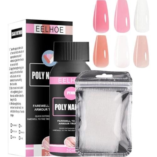 Nail Extension Glue Silk Fiberglass Nail Wrap 6 Color Non Woven Fiber Extension System Nail Gel Extension False Nail Art Tips