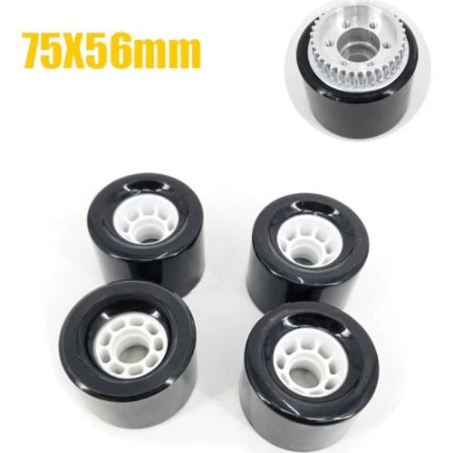 DIY E-skateboard Wheel with 5M 36T drive Gear 4PCS Electric skateboard Wheels 75X56mm Longboard wheels