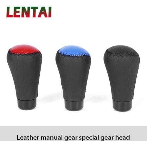 OVERE 1Set Car Gear Shift Knob Shifter Knob Leather For BMW E60 E36 E46 E90 E39 E30 F30 F10 F20 X5 E53 E70 E87 E34 E92 M