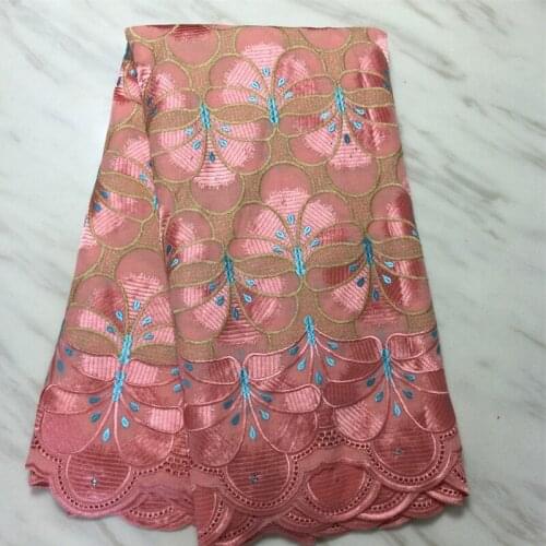 Beautiful Swiss Lace Fabric African Lace Fabric Swiss Voile Lace in Switzerland 5Yards African 100% Cotton Fabric For Dress