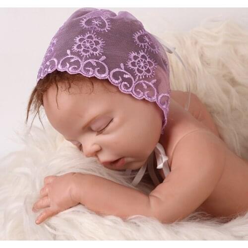 Lace Hollow Newborn Hats Baby Caps Beanie Infant Beret Cap Floral Fetal Hat Bebe Balaclava Bucket Girls Sun hats Headband Clip