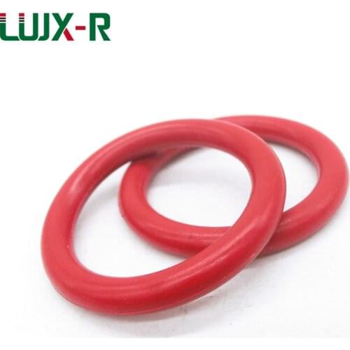 LUJX-R 5.7mm Thickness O Ring Seal Red Silicone Gasket Sealing VMQ O-Ring Washer OD30/35/45/55/65/70/75mm "O" Type Ring Seals