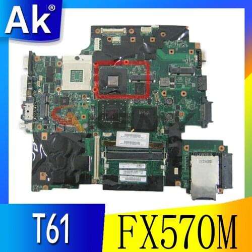 Akemy For Lenovo thinkpad T61 T61P laptop motherboard 42W7653 44C3931 42W7877 15.4 965PM DDR2 FX570M graphics free cpu