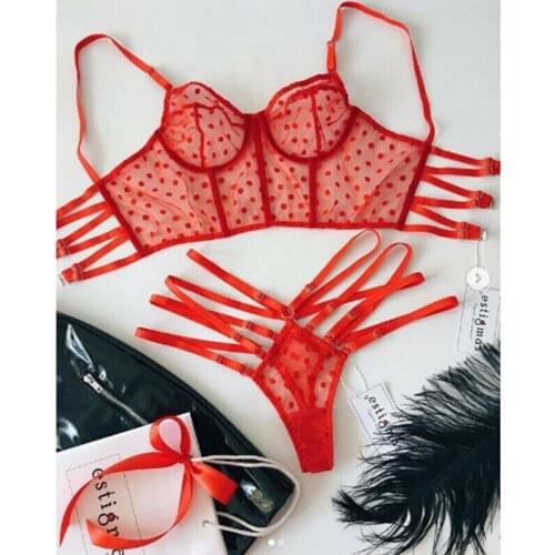 FASHION Women Sexy/Sissy Lingerie Lace Babydoll G-String Underwear Bras Set US