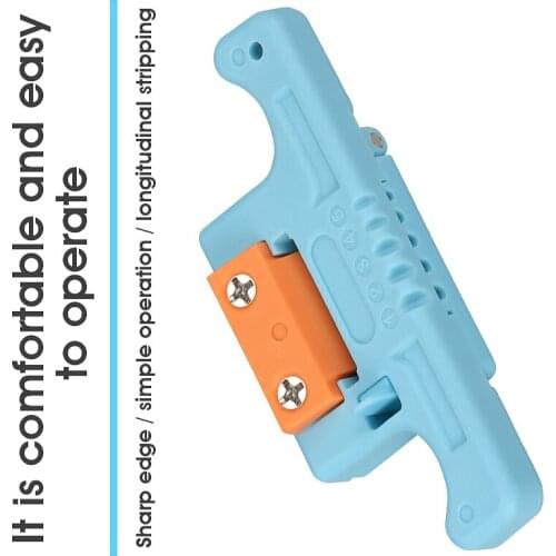 MSAT-5 Fiber Cable Ribbon Stripper MSAT5 Loose Tube Buffer Mid-Span Access Tool 1.9mm to 3.0mm Replaceable Blade AUA-05