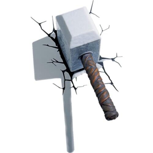 Disney Thors Hammer Car Sticker Home Decoration Wall Stick Multifunctional Sticke Cartoon Anime Figure Marvel Auto Stickers