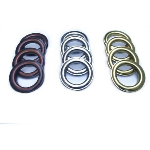 Wholesale Gold/Silver/Bronze Metal Rings for Curtains Rings Metal Curtain Eyelets Accessories Install By Stamping Machine D2