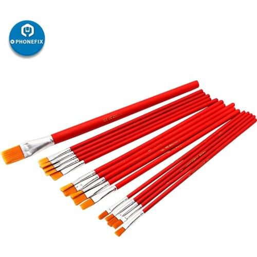 PHONEFIX Multi-Purpose ESD Safe Banister Soft Brushes With Wooden Handle For Phone Components/Computer Keyboard Dust Cleaning