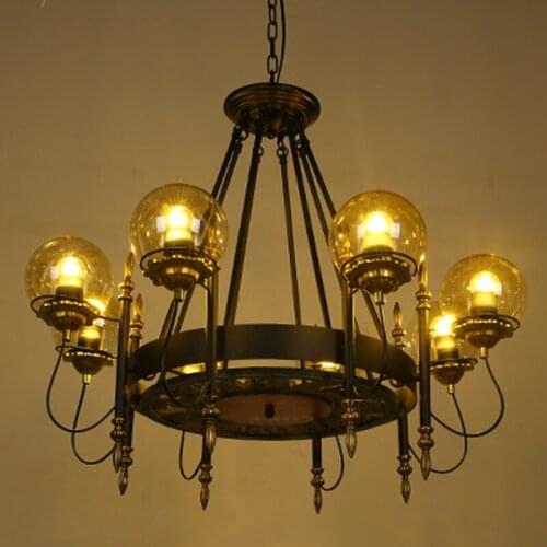 Retro pendant lamp Iron Fixture LED hanglamp Industrial Chandelier E27 Indoor Lighting for Loft Bar restaurant Light Fixture