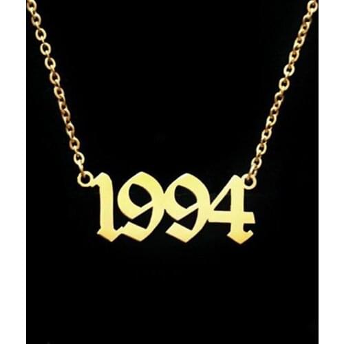 Handmade number Necklace Custom Birth Year Necklace Special Year 1980-2019 Have Enough Stocks
