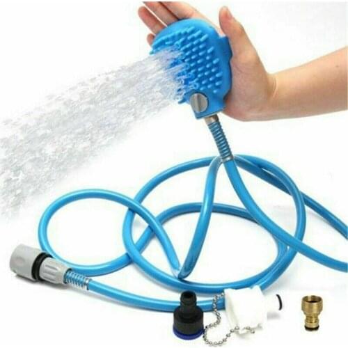 2in1 Pet Bathing Tool Massager Shower Head Cleaning Washing Bath Sprayer Brush