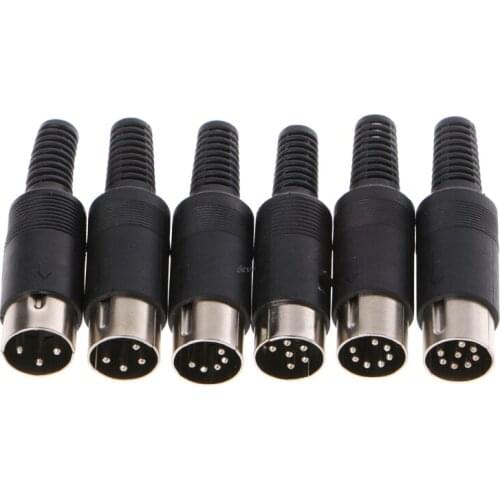 Male DIN Plug Socket Connector 3/4/5/6/7/8 PIN Chassis Cable Mount