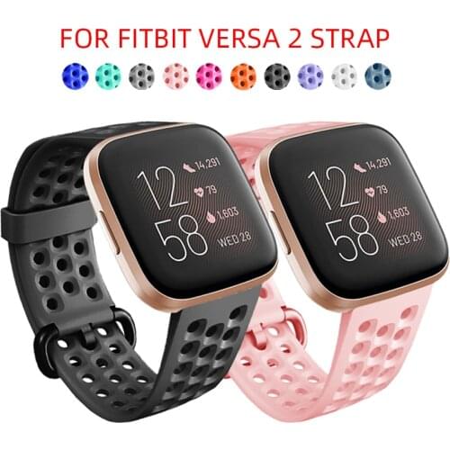 Silicone Waterproof Band for Fitbit Versa 2 Strap Wrist Sport Accessories Smart Watch Bracelet Fitbit Versa Lite Watch Bracelet