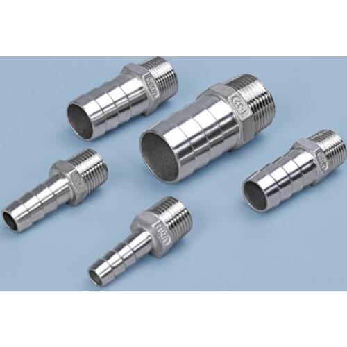 High Quality 1/2" 3/4" 1" NPT Male Thread 304 Stainless Steel Connector Durable Garden Hose Fittings 1PCS