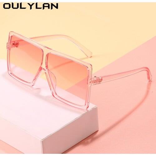 Oulylan Oversized kids Sunglasses Girls Boys Vintage Brand Designer Sun Glasses Big Frame Sunglass Children Gradient Lens Shades