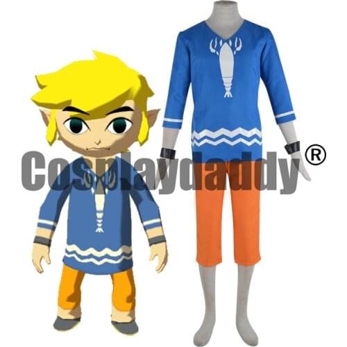 The Wind Waker Kaze no Takuto Link Costume Halloween Second Quest Outset Island Ver Outfit Halloween Cosplay Costume F006