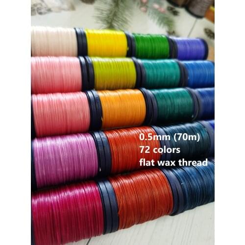 Wax Thread Flat 0.5mm(70m) Handmade Leather Woven Purse Special Macrame Line Braided Wire Environmental Protection High Quality