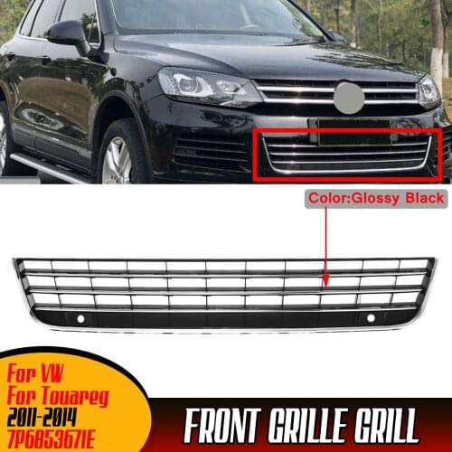 High Quality Car Front Bumper Lower Grille Grill Air Intake Grill Chrome Trim For VW For Touareg 2011 2012 2013 2014 7P6853671E