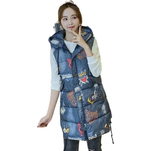 Winter New Long Vests Womens Trendy Wild Thin Solid Color Stand Collar Sleeveless Casual Loose Single-breasted Vests Women