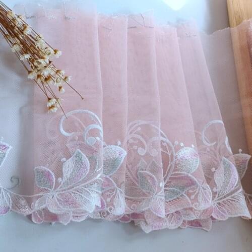 10Meters Beautiful Pink Lace Trim Bra Underwear Clothing Accessories Sewing Floral Appliques Lingerie Laces Fabrics 20cm Wide
