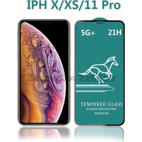 100pcs 21H Full Glue Tempered Glass For IPHONE 12 Pro Max 2.5D Full Cover Screen Protector For IPHONE 11 Pro/678 Plus/5s
