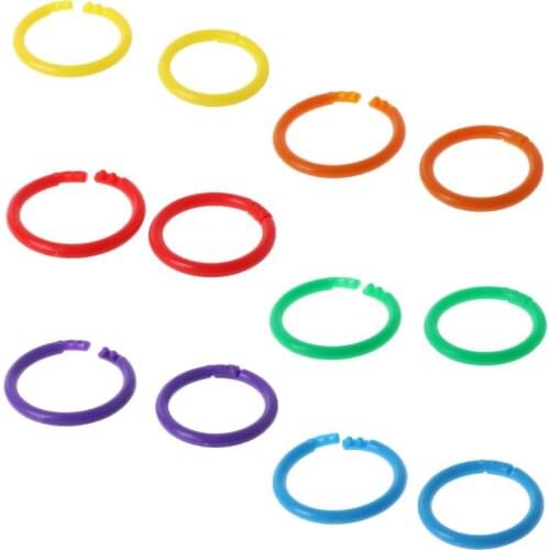 20 Pcs Multi-Functional Plastic Loose Leaf Ring Circle Binder Hoop For DIY Photo Scrapbook Album Book Office