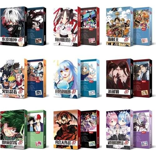 30 Sheets/Set Hot Anime Postcard Angels of Death Tokyo Ghoul Collection Greeting Card Birthday Letter Envelope Gift
