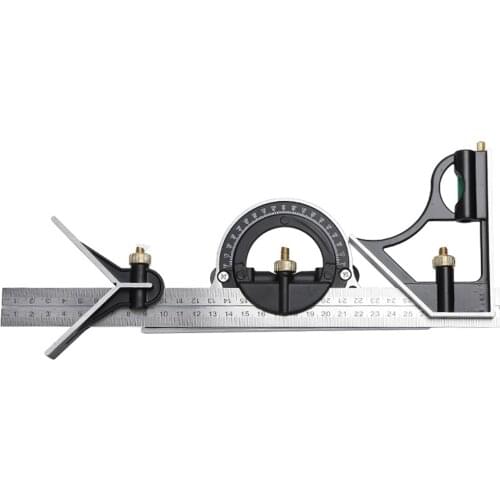 300MM Combination Square Angle Ruler 90° Stainless Steel Level Square High Precision 45° Combined Angle Ruler Measuring Tool